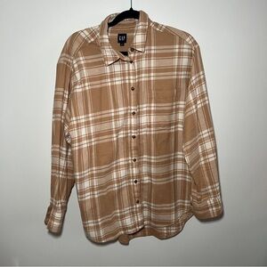 Gap Plaid Flannel Shirt Size L
